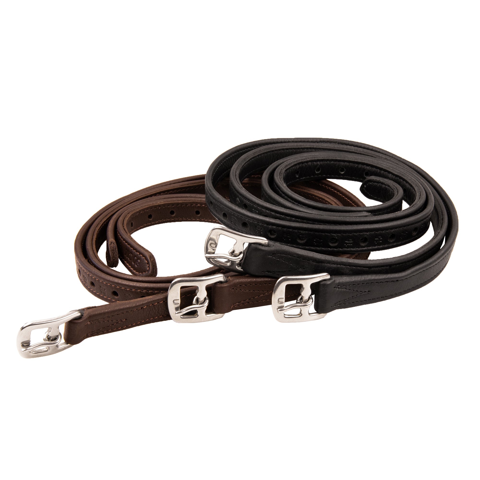 Syd Hill Junior 3/4" Soft Leather Stirrup Leathers with Nylon Insert