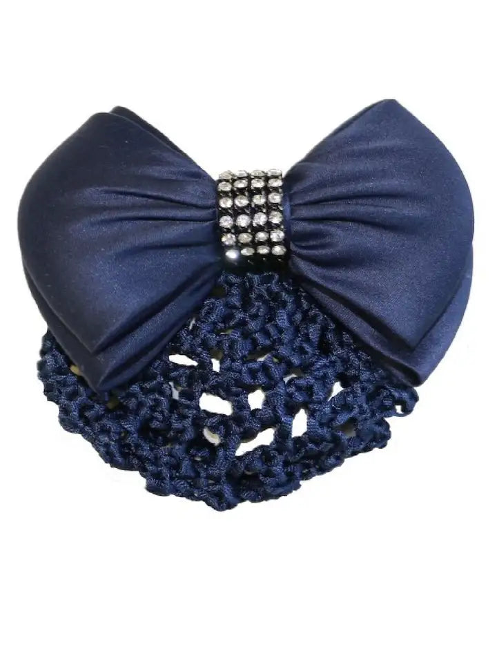 Huntington Crystal Row Show Bow With Hair Net