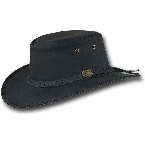 Barmah Bronco Foldaway Leather Hat