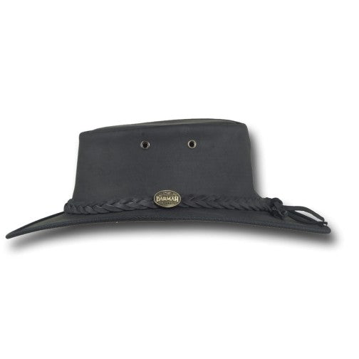 Barmah Bronco Foldaway Leather Hat