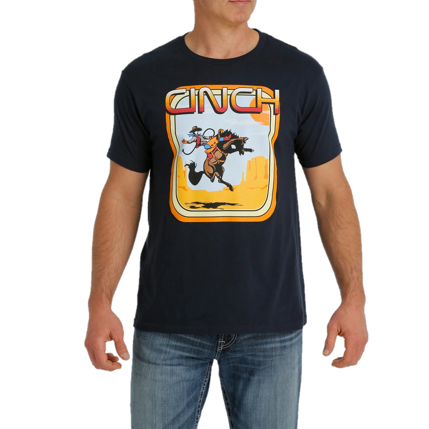 Men's Cinch Bronc Tee - Navy (MTT1690495)