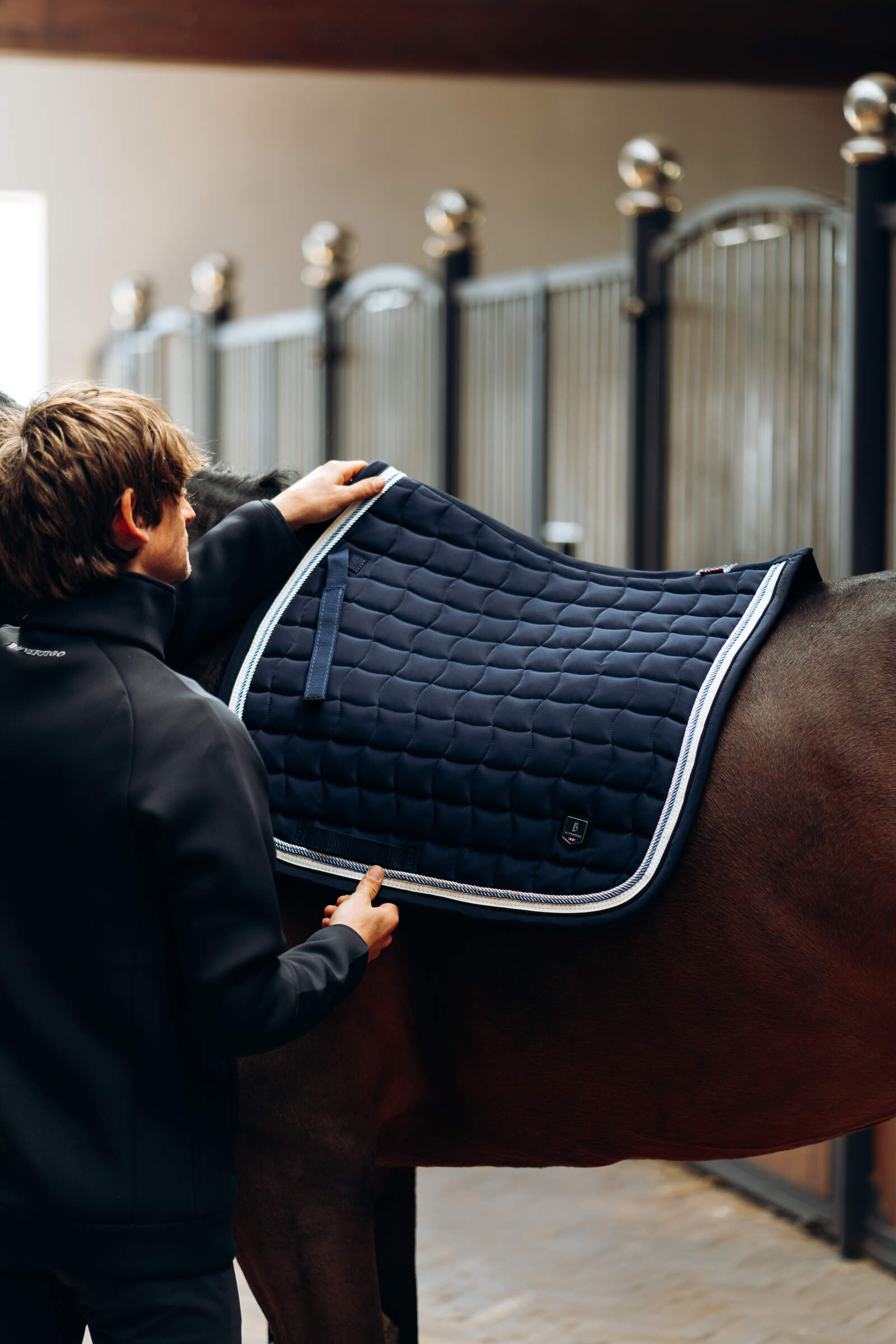 B Vertigo Cameron Dressage Saddle Pad with Cord Piping