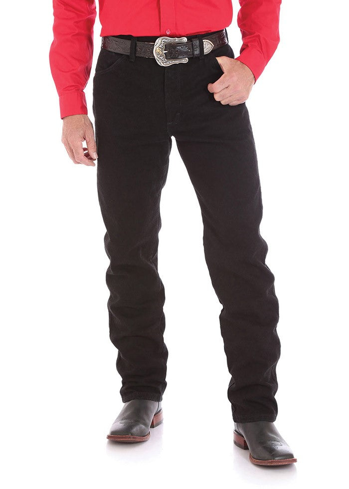 Wrangler Men's Cowboy Original Fit Jean Black Shadow 32" Leg 28