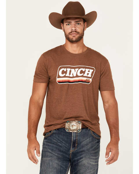 Cinch Men's Logo Brown Short Sleeve Graphic T-Shirt