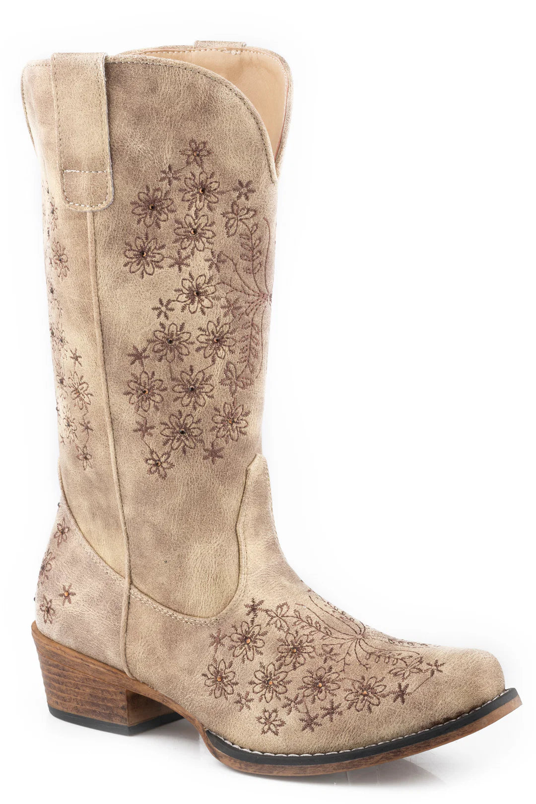 Roper Women's Riley Bouquet Round Toe Vintage Beige