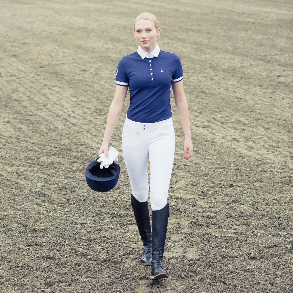 Horze Grand Prix Silicon Grip Full Seat Breeches – White
