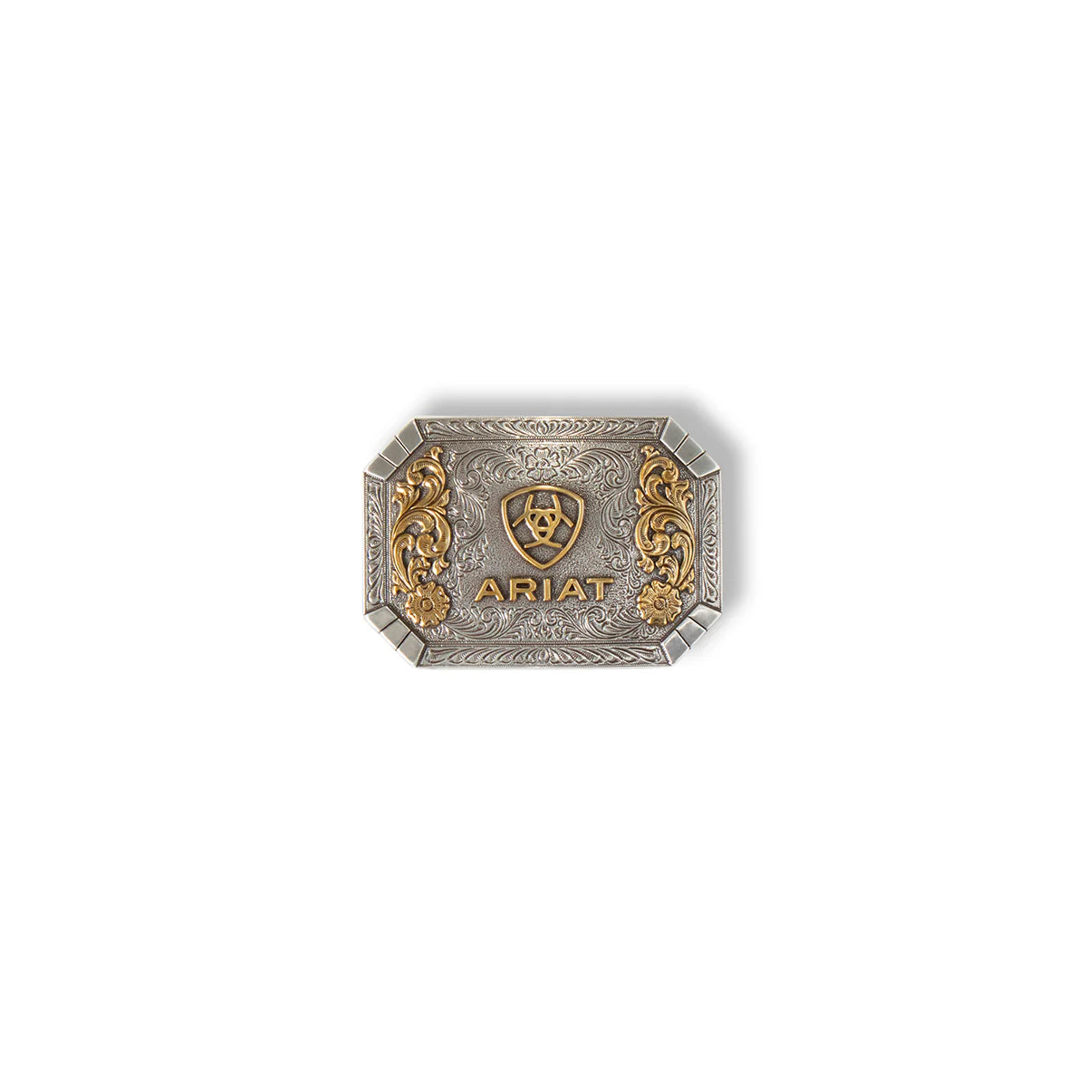 Ariat Rectangle Floral Emblem Buckle