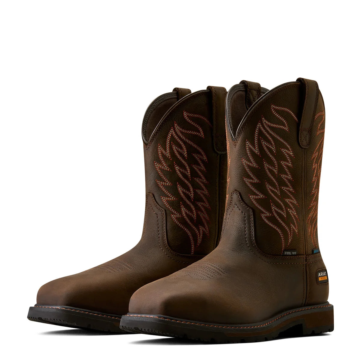 Ariat Groundbreaker H20 Wide Square Toe Waterproof Steel Toe Work Boots