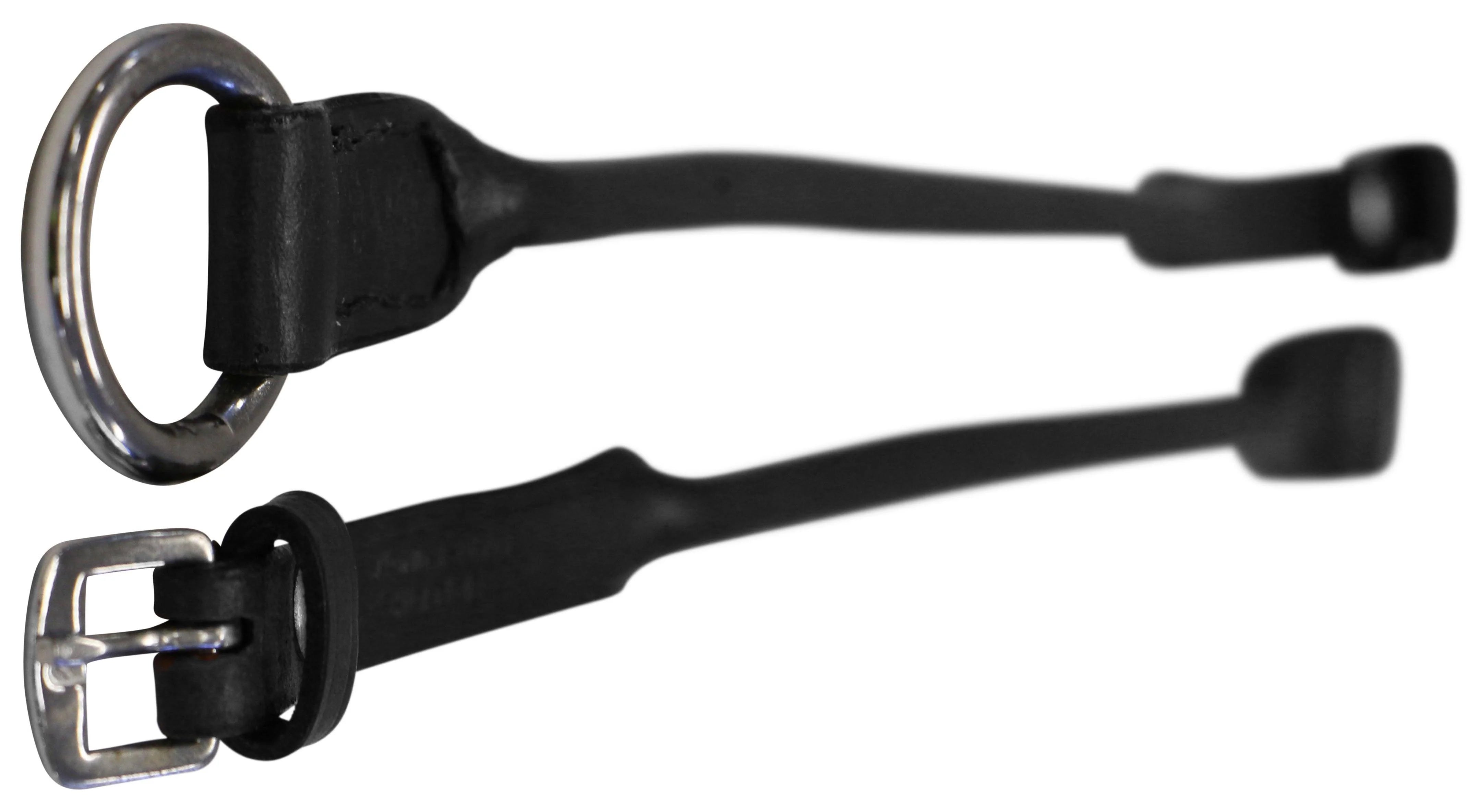 Rolled Leather Gag Cheeks Black