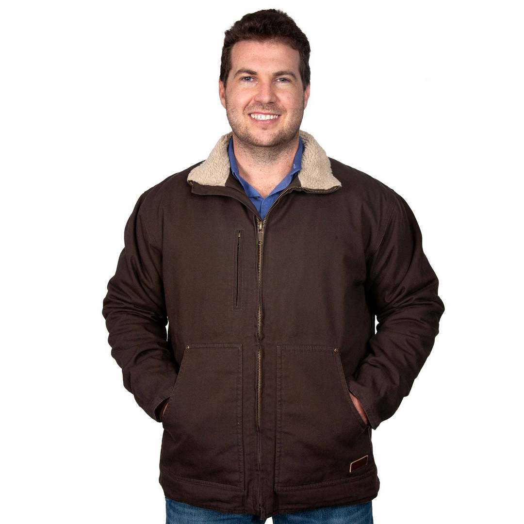 Just Country Diamantina Sherpa Jacket Chocolate