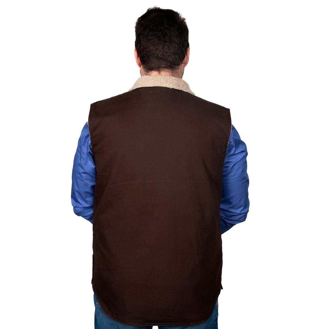 Just Country Diamantina Sherpa Vest Chocolate