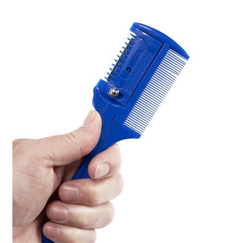 Plastic Thinning Razor W/comb Blue
