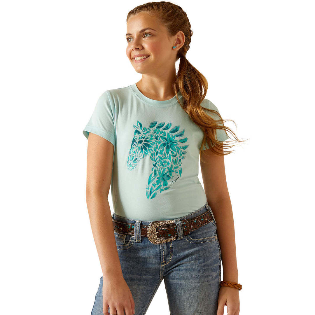 Ariat Yth Floral Mosaic SS Tee