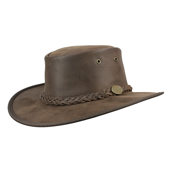 Barmah Bronco Foldaway Leather Hat
