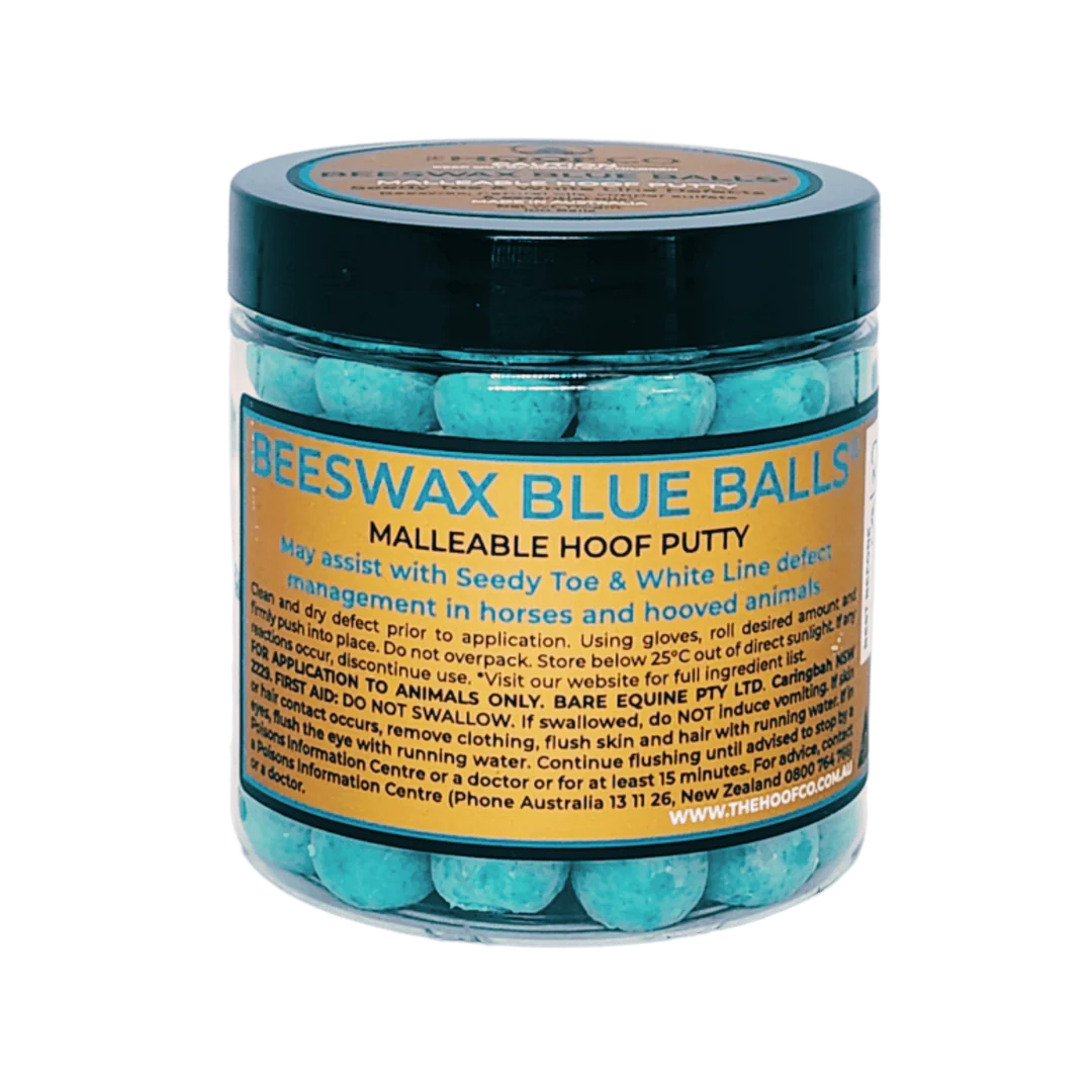 The Hoof Co Beeswax BLUE Balls for Seedy Toe & White line defects