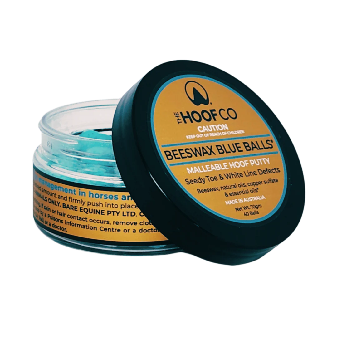 The Hoof Co Beeswax BLUE Balls for Seedy Toe & White line defects