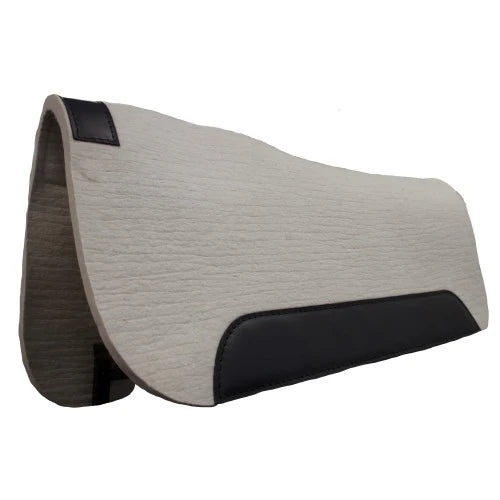Forth Worth Contoured 1/2" Saddle Pad Cream with trim 32" x 30"