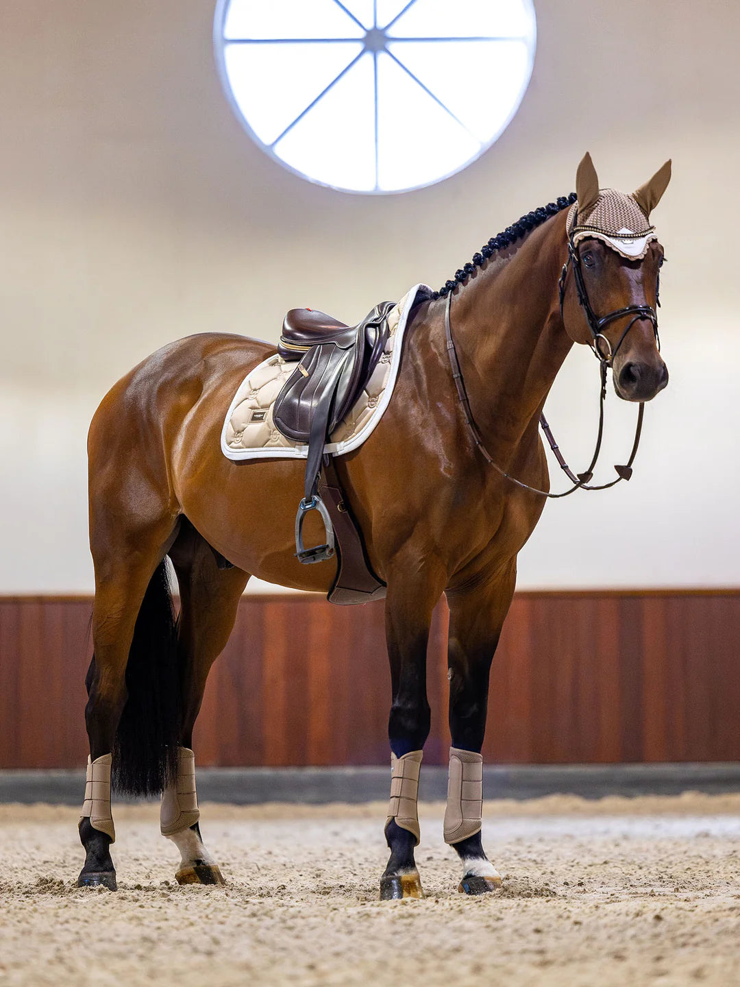 Equestrian Stockholm Ear Bonnet Sand