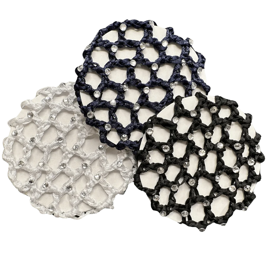Hamag Crocheted Hair Bun Net with Diamantes