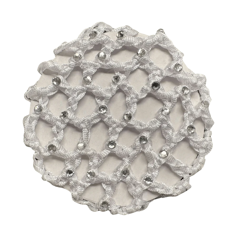Hamag Crocheted Hair Bun Net with Diamantes