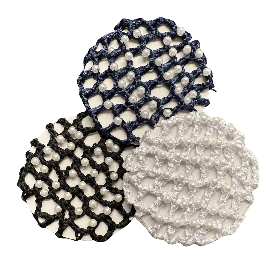 Hamag Crocheted Hair Bun Net with Pearls