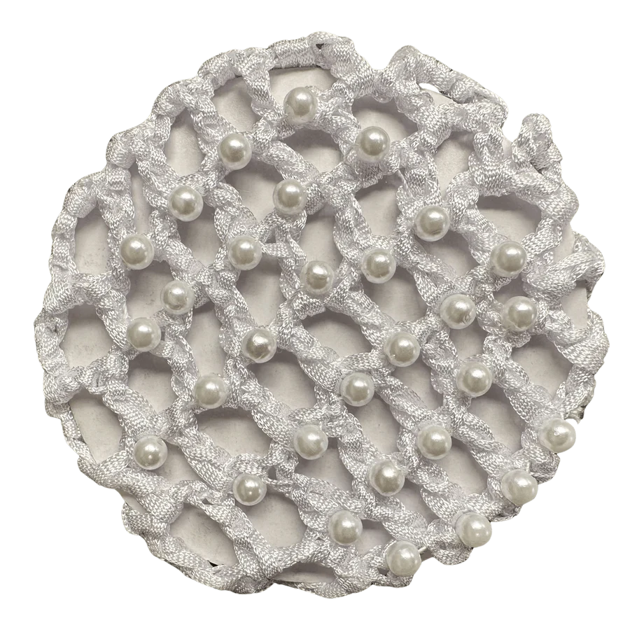Hamag Crocheted Hair Bun Net with Pearls
