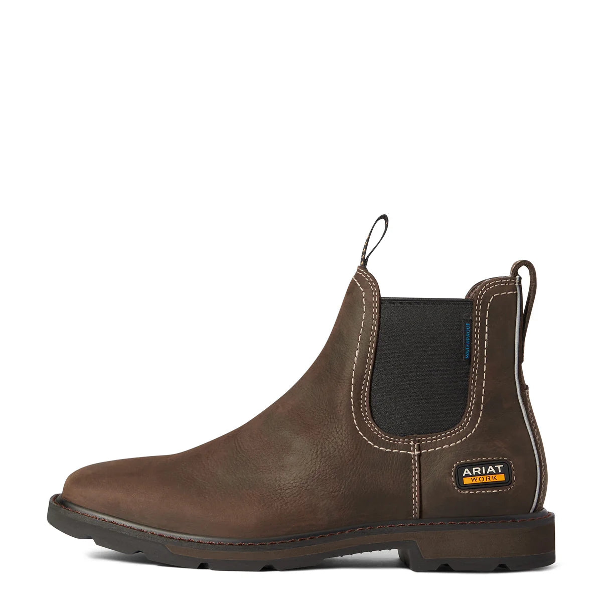 Ariat Men's Groundbreaker Chelsea Waterproof Wide Square Toe Work Boot