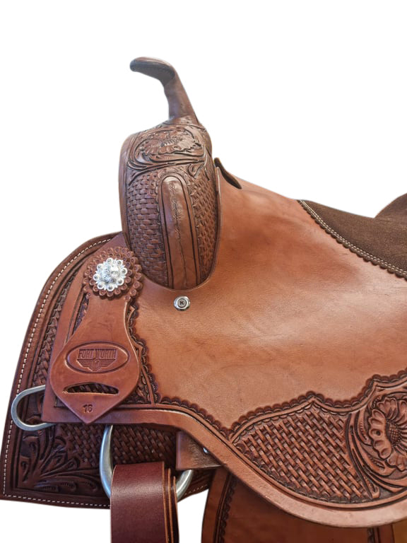 Fort Worth Reiner Saddle - Handcrafted Rawhide Western Saddle
