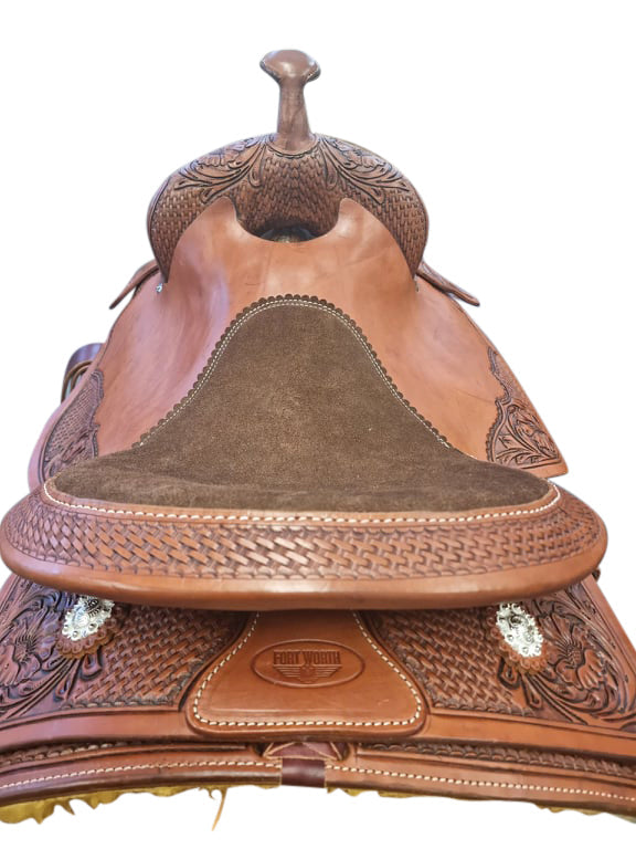 Fort Worth Reiner Saddle - Handcrafted Rawhide Western Saddle