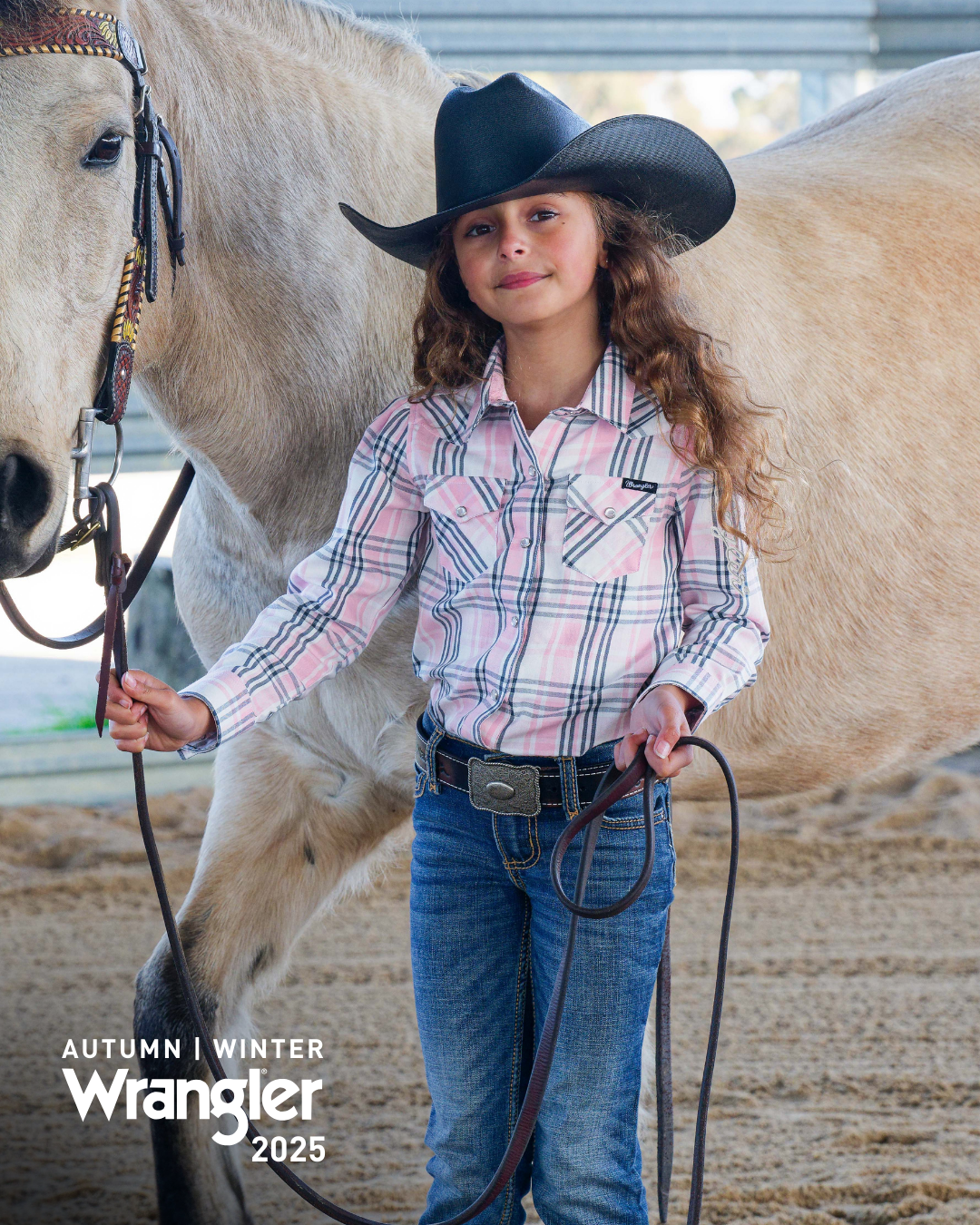 Wrangler Girls Phoebe Check LS Shirt