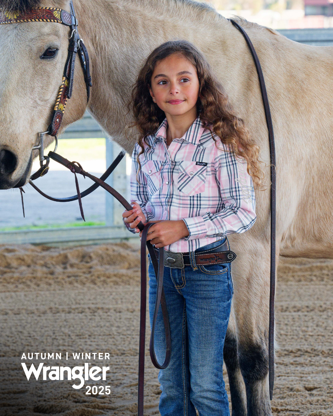 Wrangler Girls Phoebe Check LS Shirt