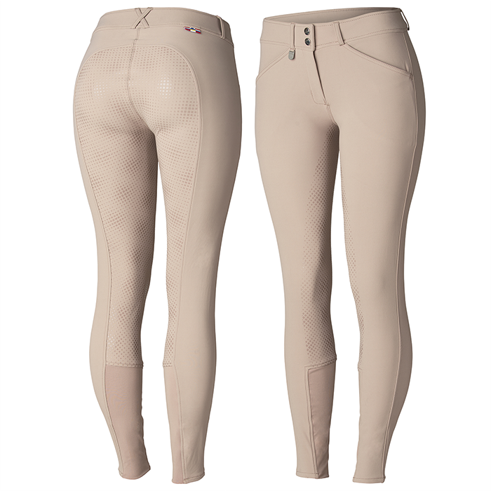 Horze Grand Prix Silicon Grip Full Seat Breeches - Beige