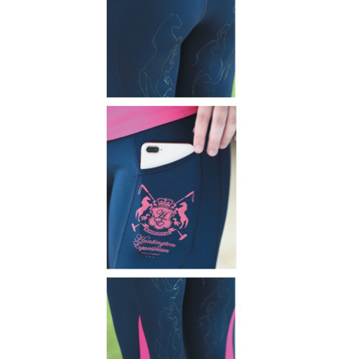Huntington Emma Lycra Stretch Breech – Navy & Pink