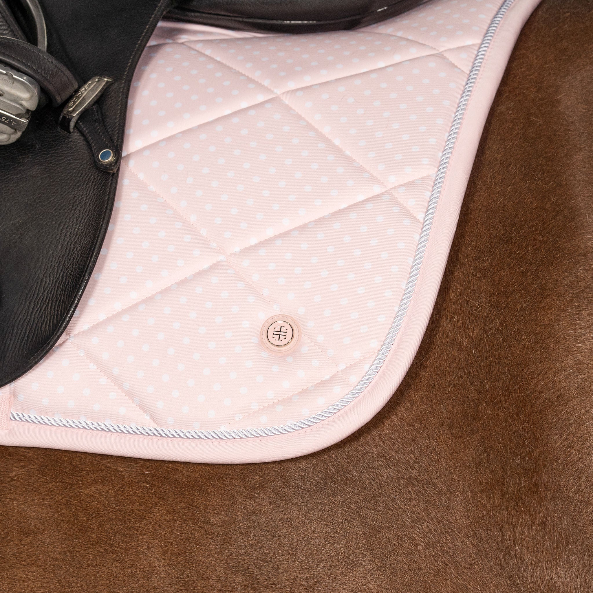 Lara Tweedie Pink Polka Dot Saddle Pad