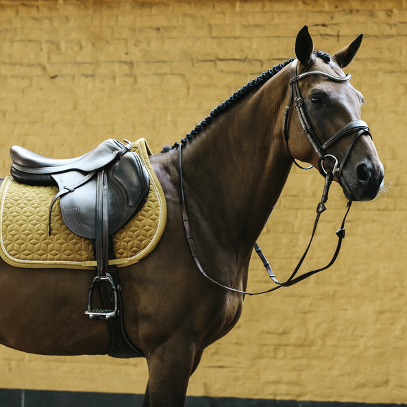 Kentucky Saddle Pad Velvet Show Jumping - Mustard