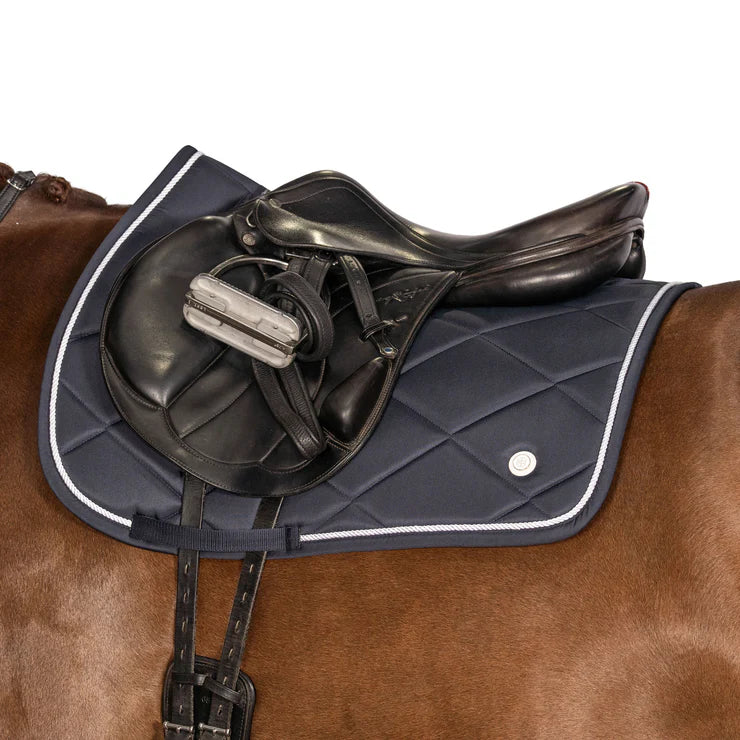 Lara Tweedie Navy and White Saddle Pad