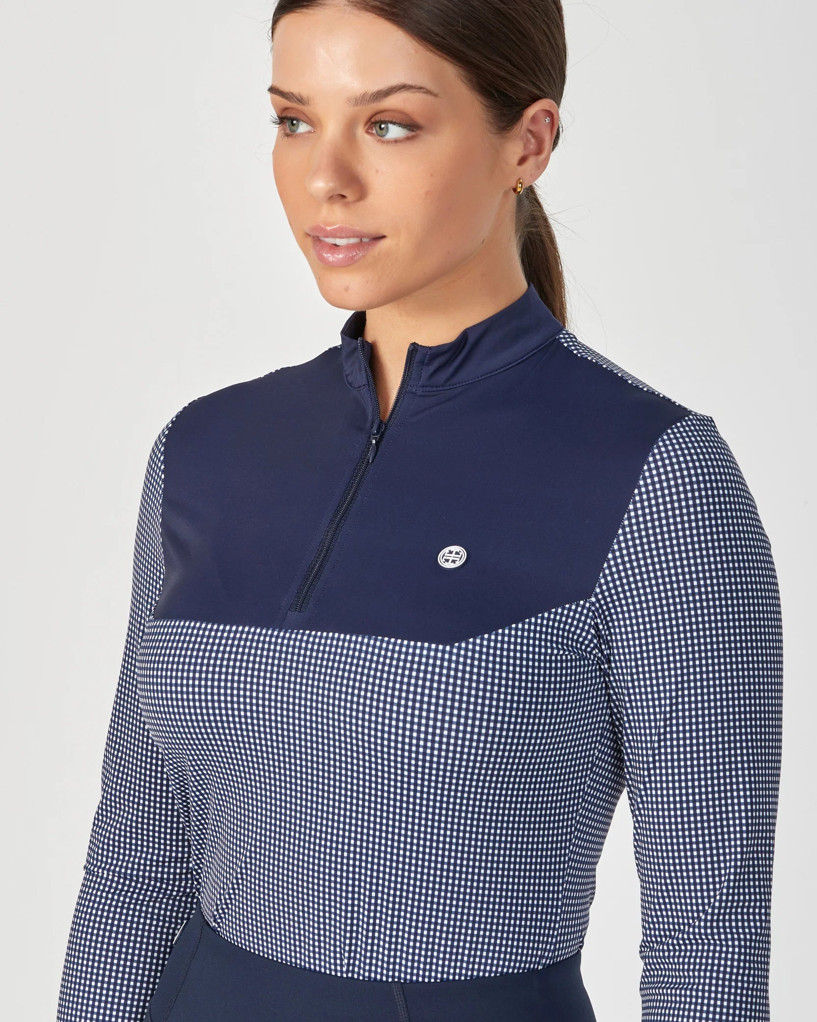 Lara Tweedie Mini Check Training Top Long Sleeve