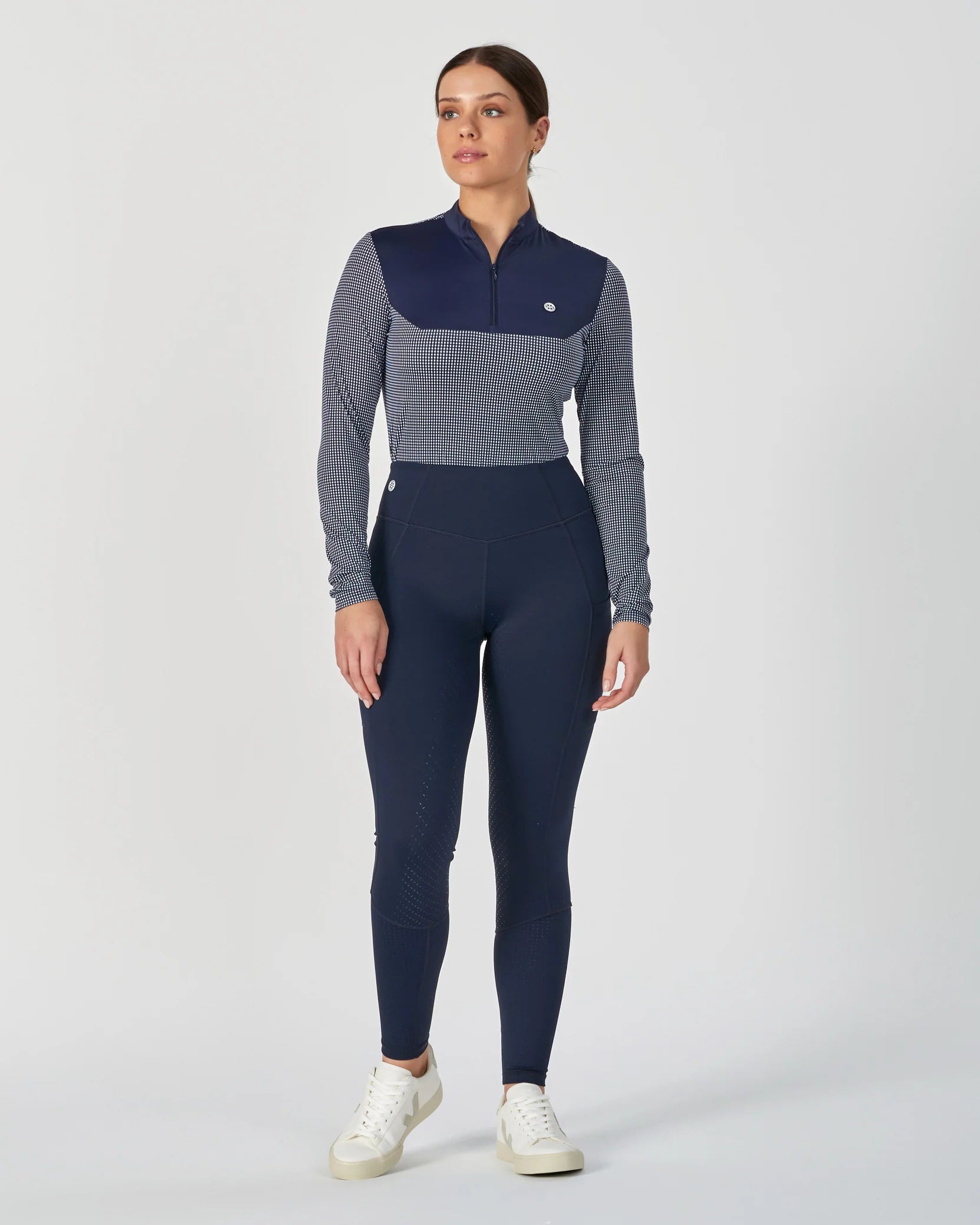 Lara Tweedie Mini Check Training Top Long Sleeve