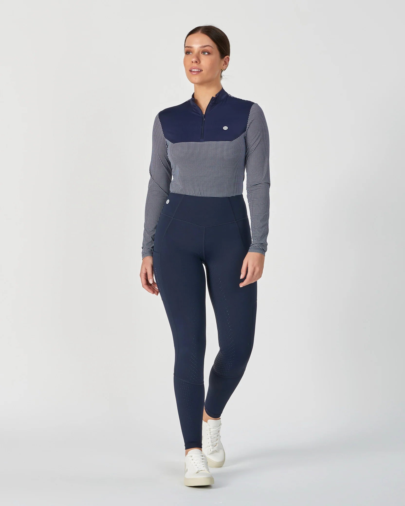 Lara Tweedie Mini Check Training Top Long Sleeve