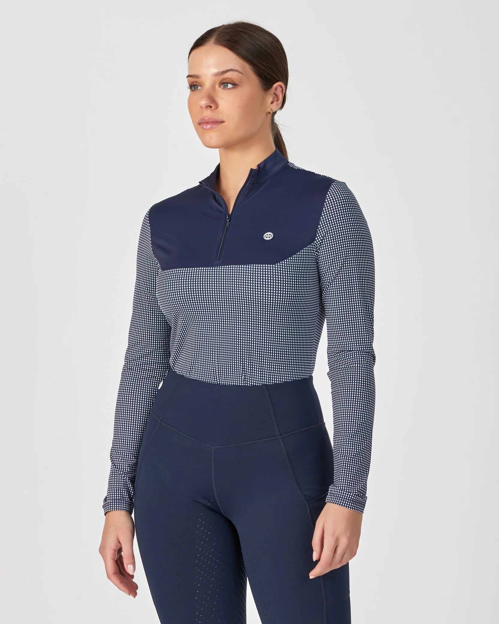 Lara Tweedie Mini Check Training Top Long Sleeve