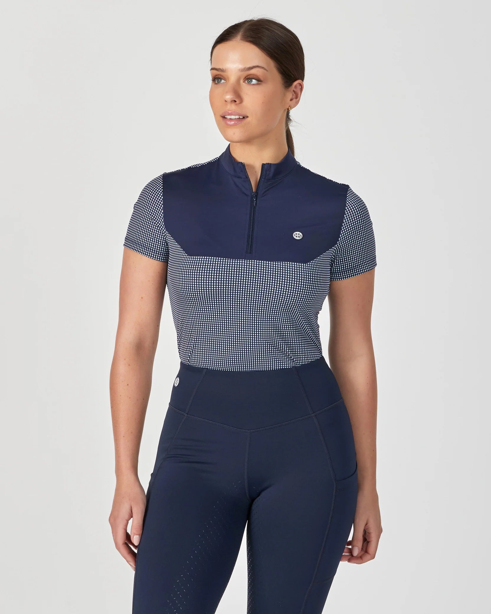 Lara Tweedie Mini Check Training Top Short Sleeve