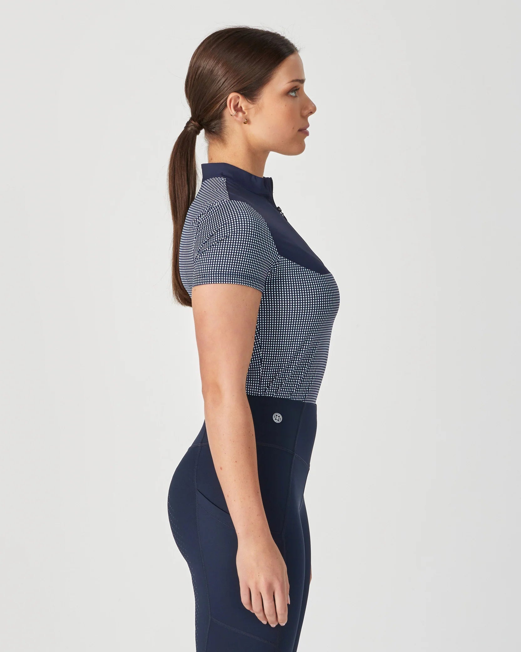 Lara Tweedie Mini Check Training Top Short Sleeve