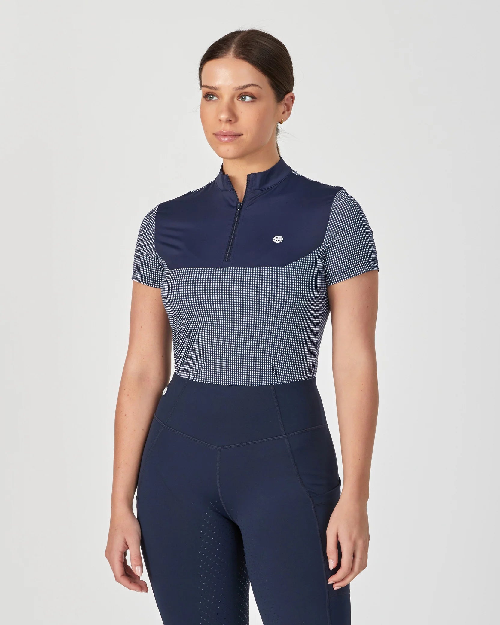 Lara Tweedie Mini Check Training Top Short Sleeve