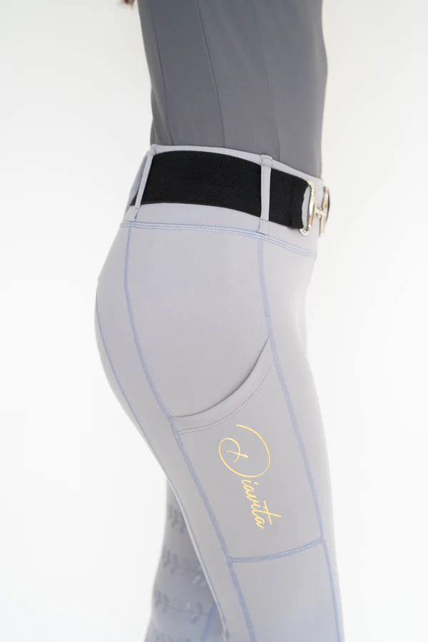 Diavita StrideFlex Riding Leggings - Soft Slate