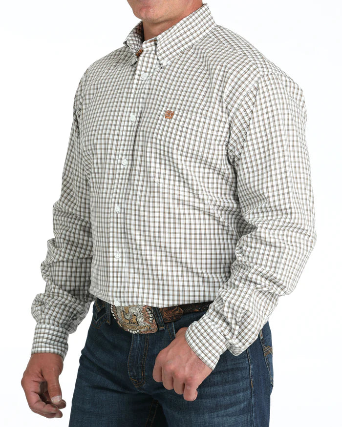 Cinch Men's Western Shirt WHT L