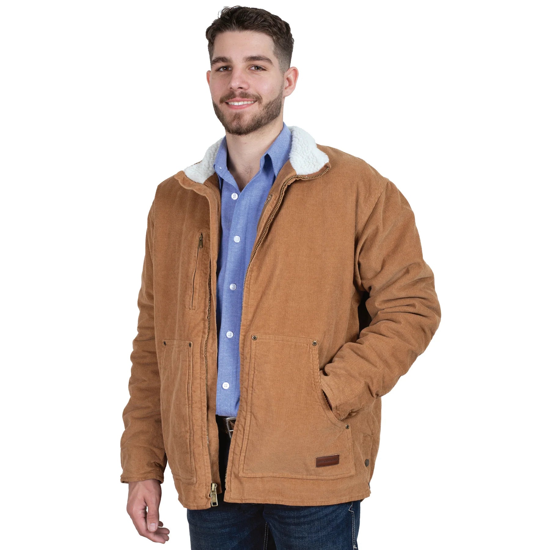 Just Country Diamantina Sherpa Jacket Caramel