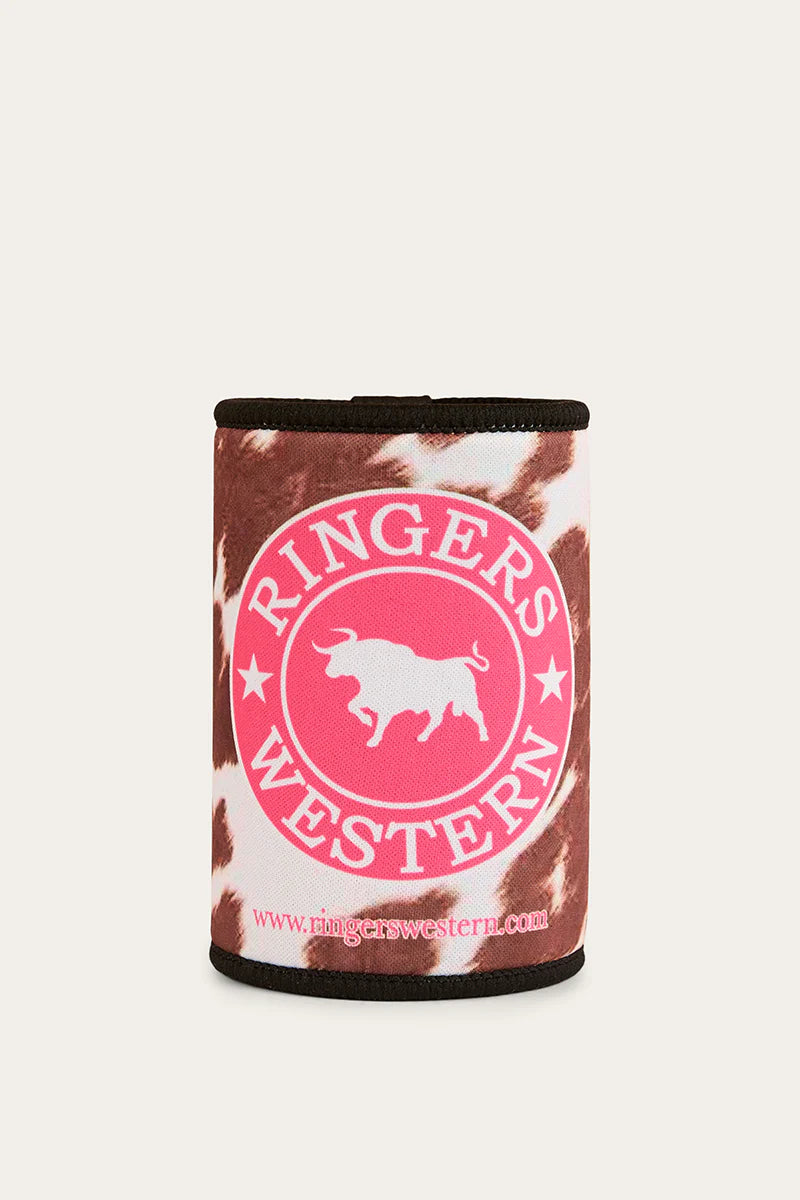 Ringers Western Daisy Stubby Cooler - White / Tan