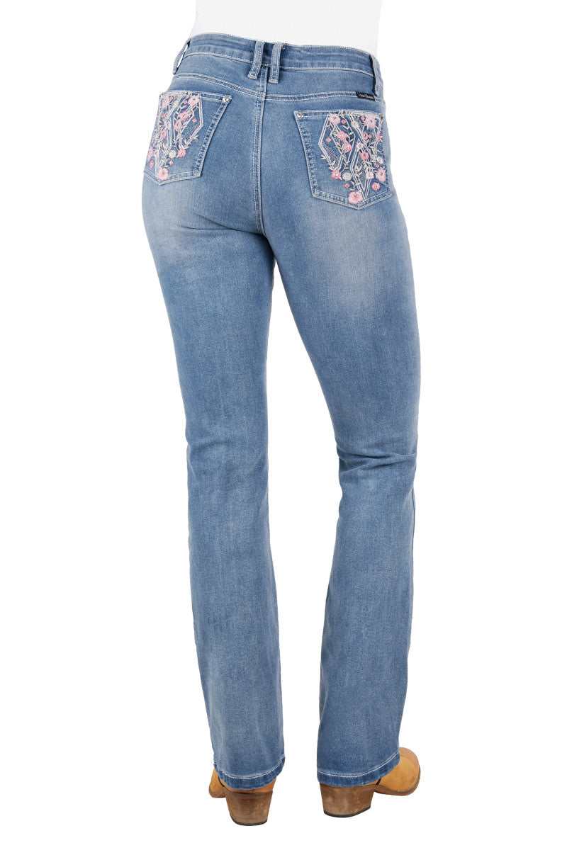 Pure Western Women's Flora Hi Rise Jean 32" Leg