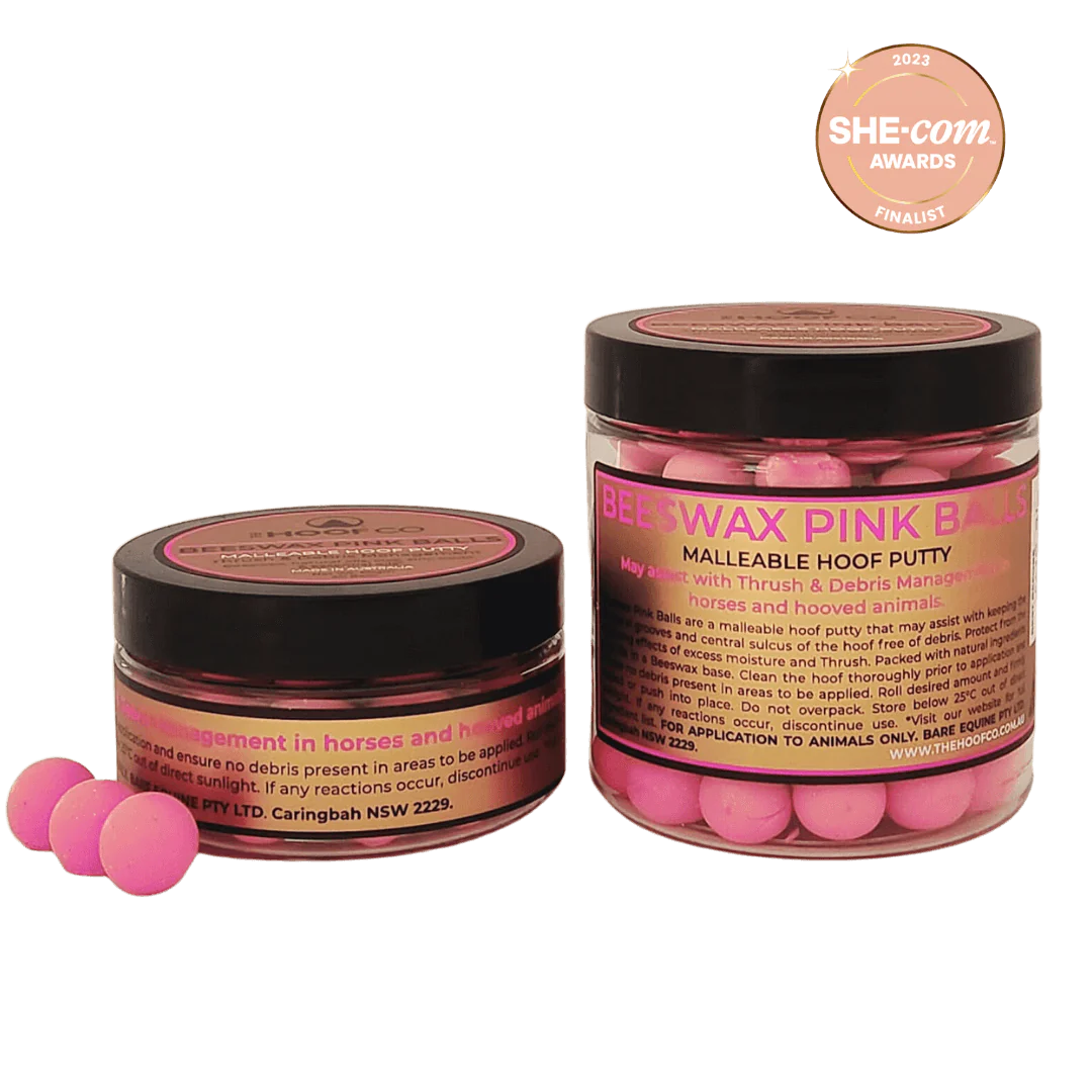 The Hoof Co Beeswax Pink Balls for Thrush Management