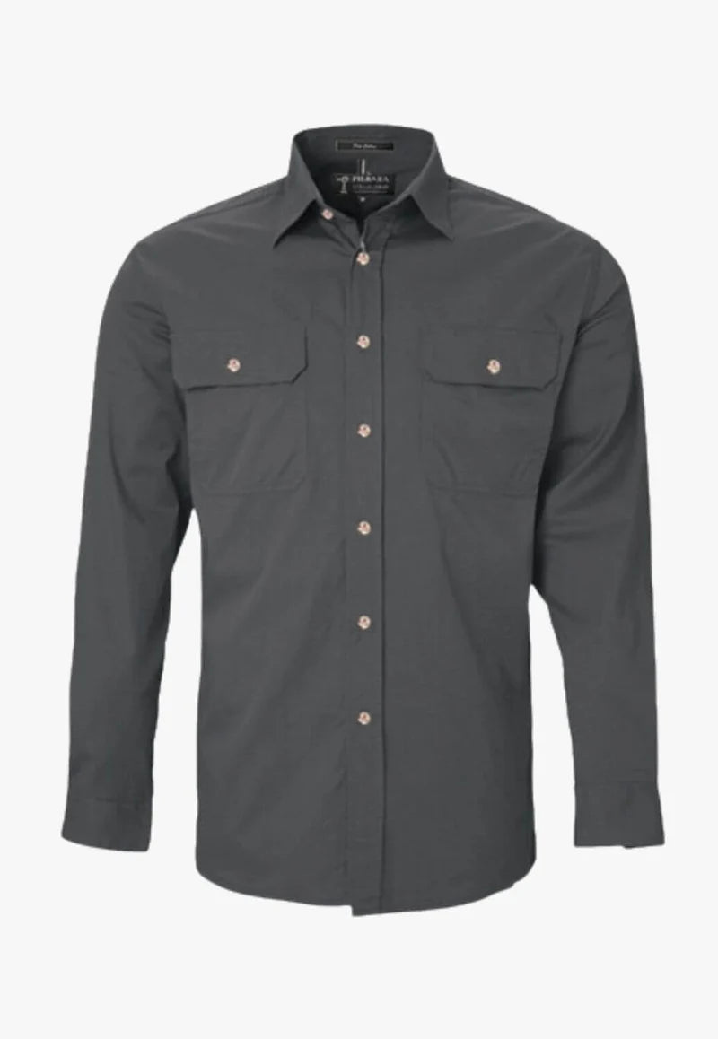 Men's Pilbara Open Front Long Sleeve Shirt